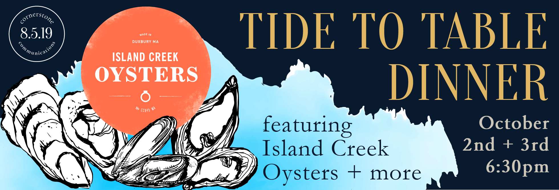Sardine Tea Towel - Island Creek Oysters